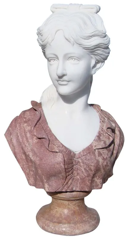 Online Kaufen Casa Padrino Luxus Jugendstil Marmor Deko Büste Frau Weiß / Braun H. 60 cm
