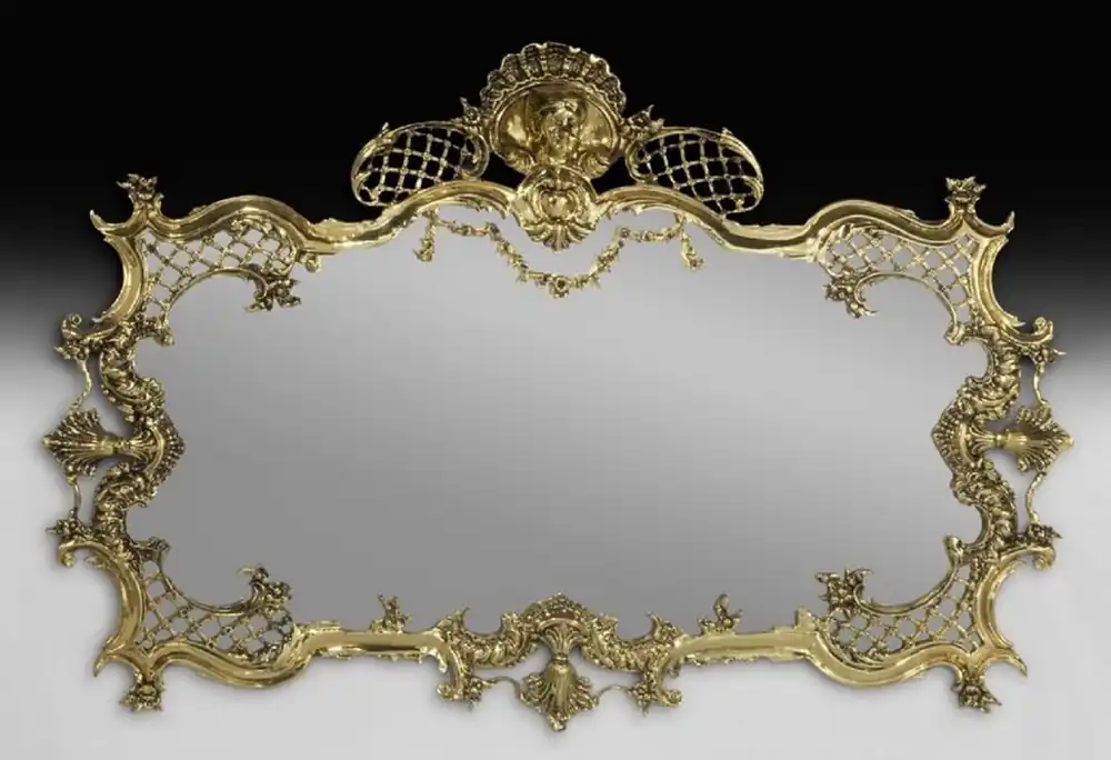 Casa Padrino Luxus Barock Bronze Spiegel Gold 110 cm - Barock Möbel Top-Preis