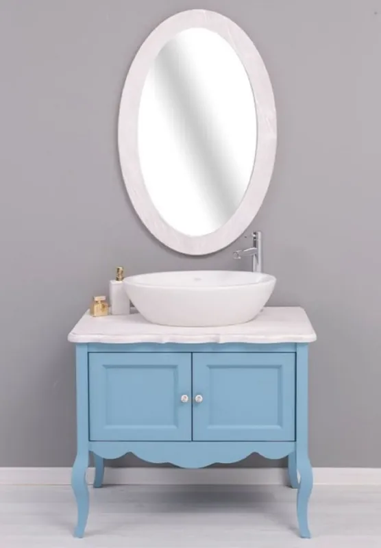 Must-Have Casa Padrino Landhausstil Badezimmer Set Hellblau / Hellgrau - Landhausstil Badezimmer Möbel