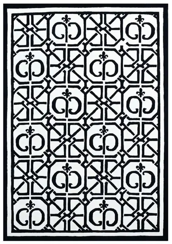 Neu Im Sortiment Casa Padrino Luxus Barock Teppich Weiß / Schwarz 200 x 300 cm - Barock Interior