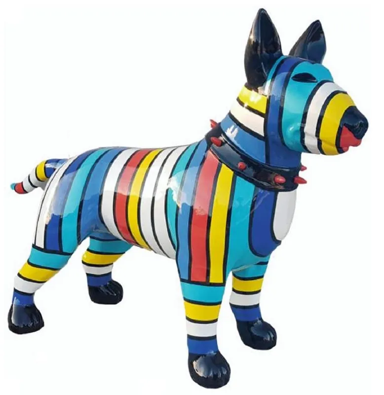 Casa Padrino XXL Deko Figur Hund Bunt 116 cm - Garten Deko Skulptur Wochenendangebot