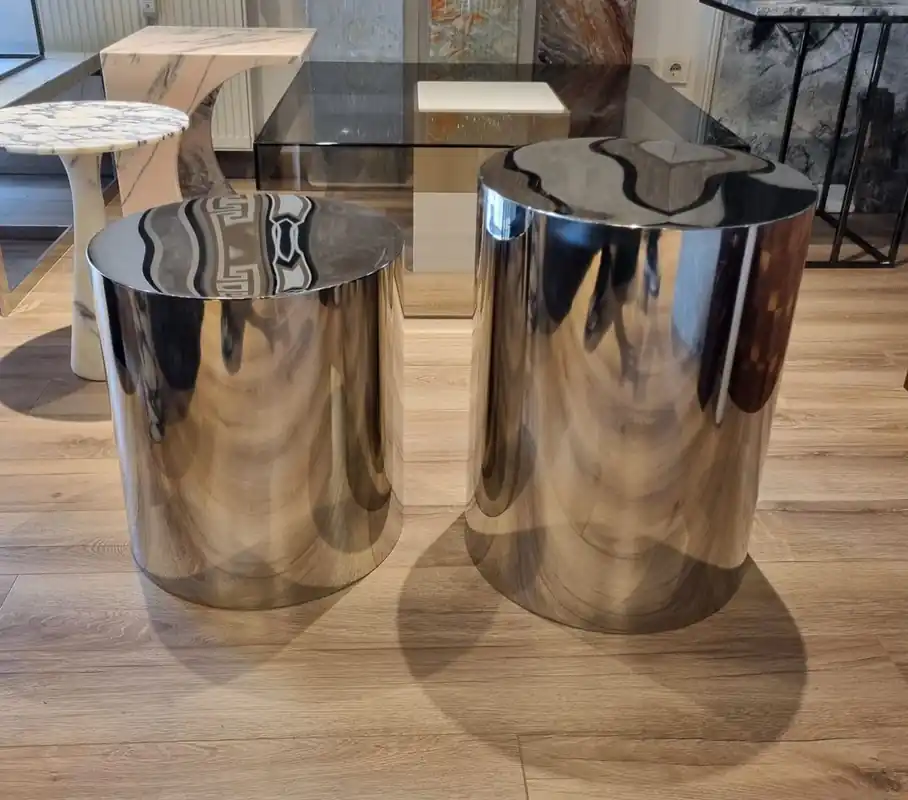 Rabatt Casa Padrino Luxus Metall Beistelltisch Set Silber - Luxus Wohnzimmer Möbel