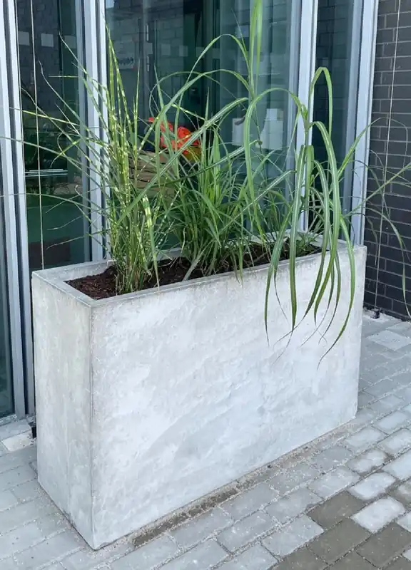 Sonderaktion Casa Padrino Beton Blumenkübel Grau 120 x 40 x H. 74 cm - Rechteckiger Beton Pflanzkübel