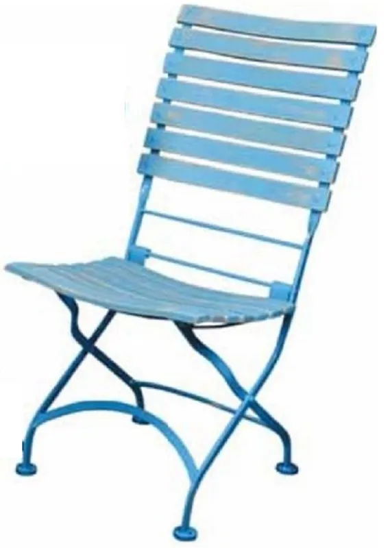 Preiswert Casa Padrino Jugendstil Gartenstuhl Antik Hellblau H. 95 cm - Jugendstil Garten Möbel