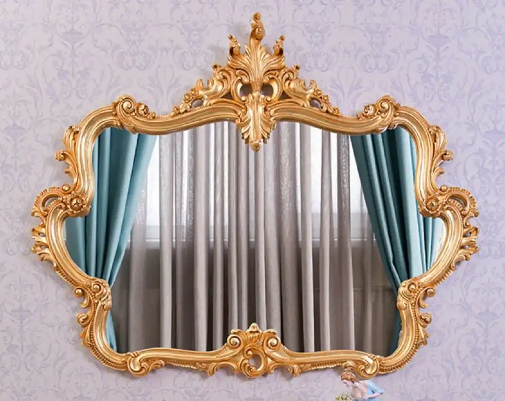 Casa Padrino Luxus Barock Spiegel Gold 133 cm - Barockstil Wandspiegel - Made in Italy Saisonangebot