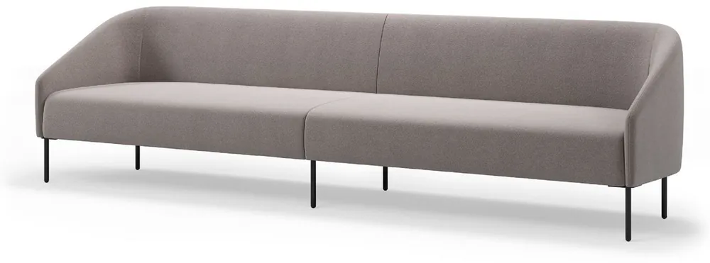 Casa Padrino Luxus Wohnzimmer & Hotel Sofa Grau / Schwarz 300 cm - Luxus Möbel Neuheit