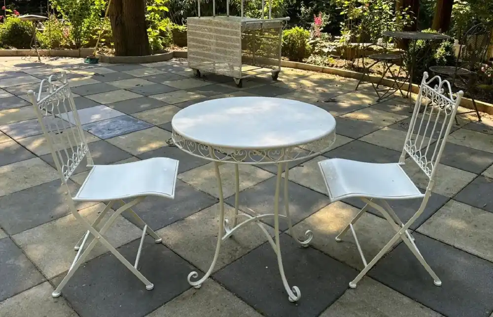 Top-Preis Casa Padrino Jugendstil Metall Garten Möbel Set Weiß - Barock & Jugendstil Garten Möbel