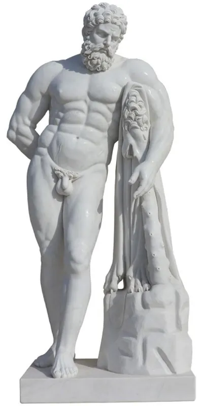 Kracherpreis Casa Padrino Antik Stil Garten Deko Marmor Skulptur Mann Grau H. 180 cm