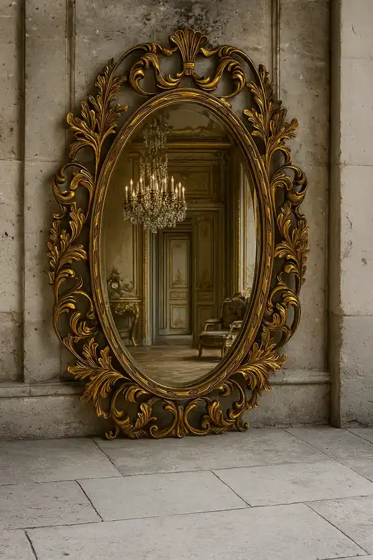 Casa Padrino Barock Spiegel Gold H. 108 cm - Barockstil Möbel Begrenztes Angebot