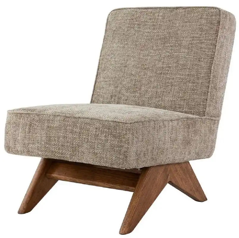 Direktkauf Casa Padrino Luxus Wohnzimmer & Hotel Sessel Beige / Braun H. 73 cm - Luxus Möbel
