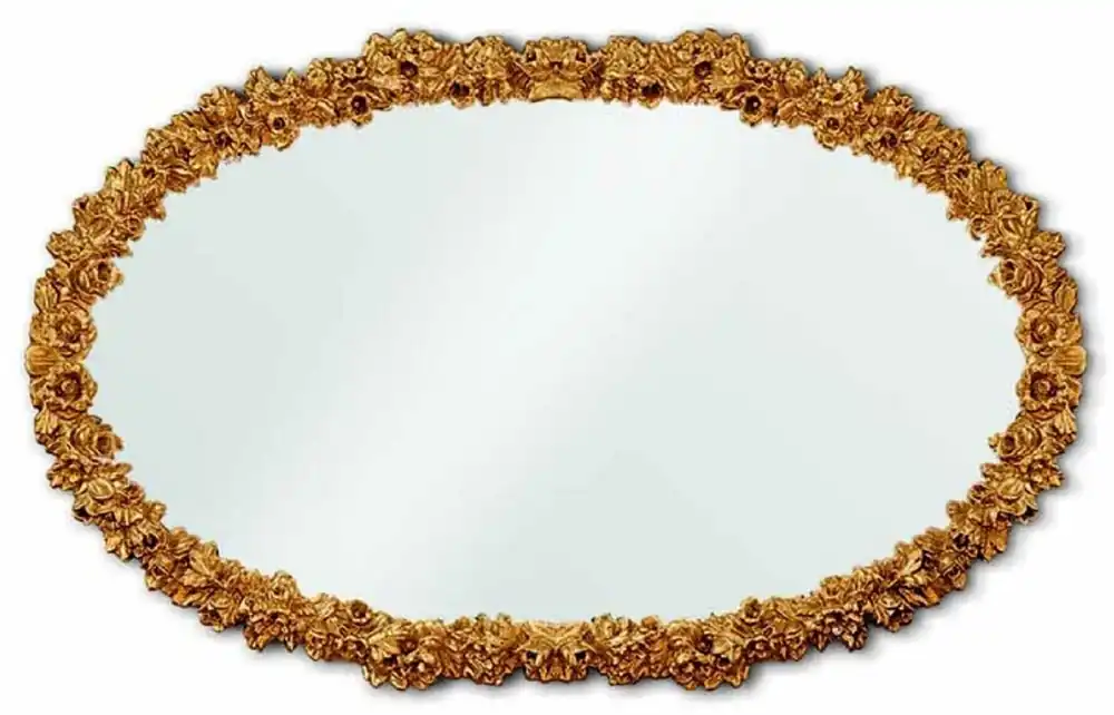 Echt Casa Padrino Luxus Barock Spiegel Gold 142,5 cm - Barockstil Wandspiegel - Made in Italy