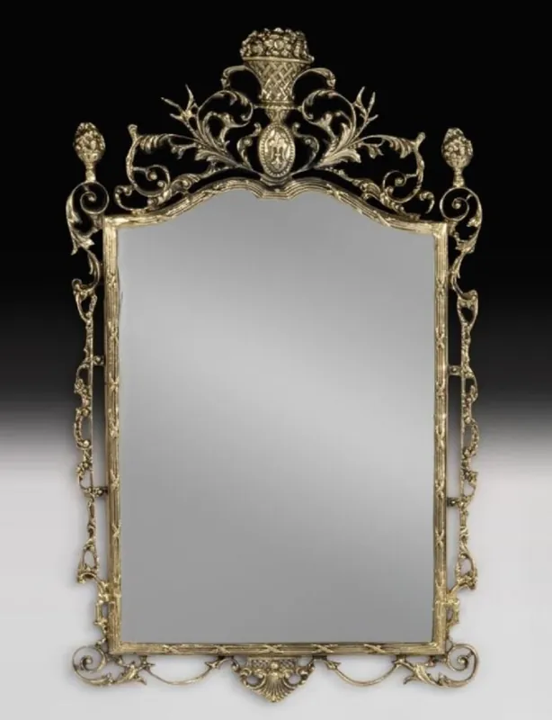 Casa Padrino Luxus Barock Bronze Spiegel Gold H. 95 cm - Barock Möbel Aktuell