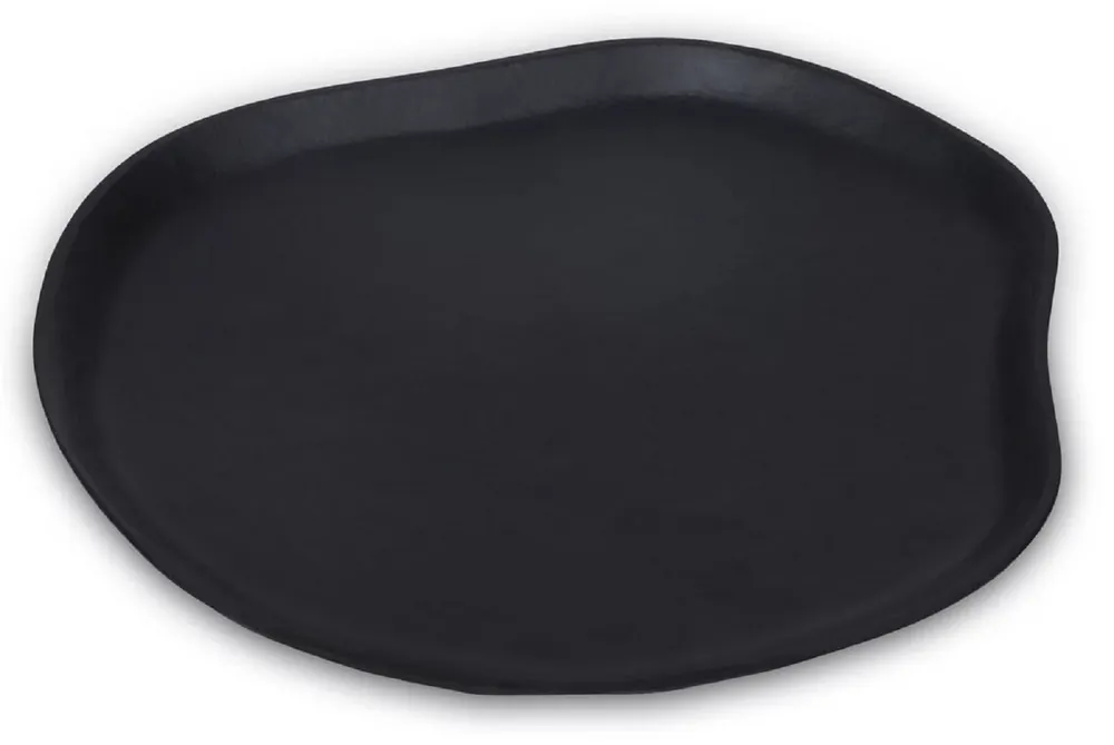 Casa Padrino Luxus Aluminium Tablett Matt Schwarz 60 cm - Deko Accessoires Jetzt Bestellen