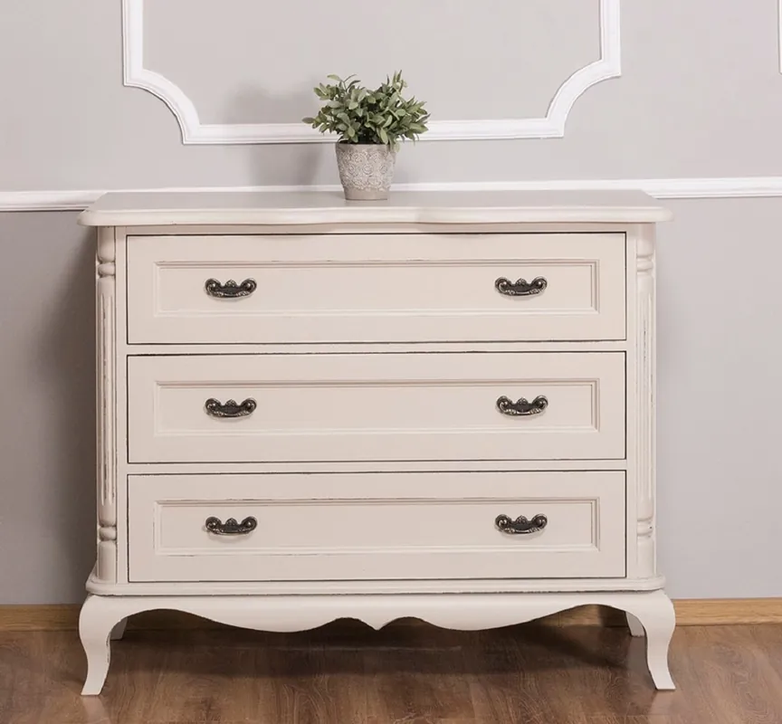 Begrenztes Angebot Casa Padrino Barock Landhausstil Kommode mit 3 Schubladen Antik Hellgrau 110 cm