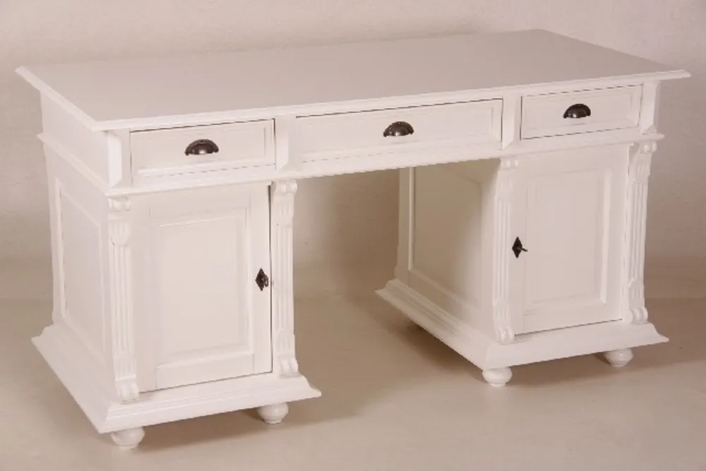 Beliebt Casa Padrino desk solid pine white England - English Desk - Antique style - Empire Art Nouveau Baroque colonial Shabby Chic