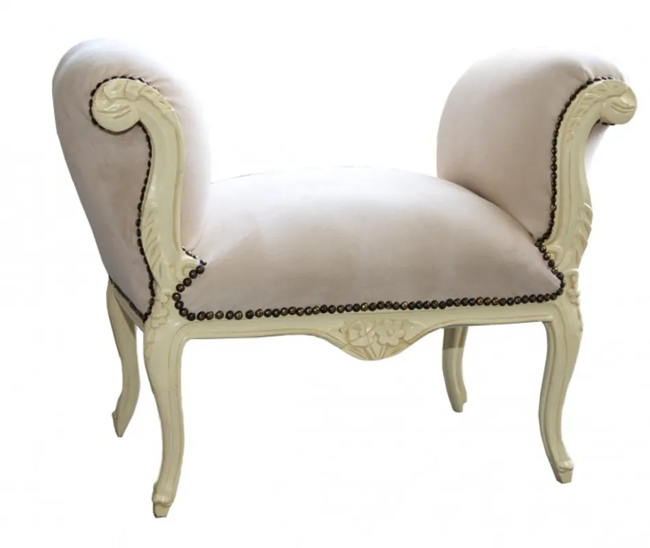 Letzte Chance Casa Padrino Baroque stool Stool Creme / Creme - Seat