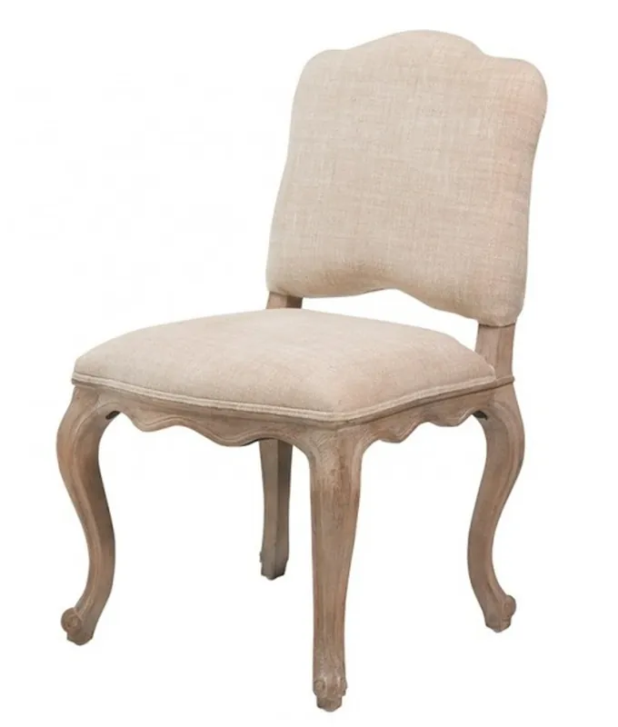 Casa Padrino luxury Baroque Dinner Chair Lion Natural linen - Furniture Restaurant Hotel Rabatt