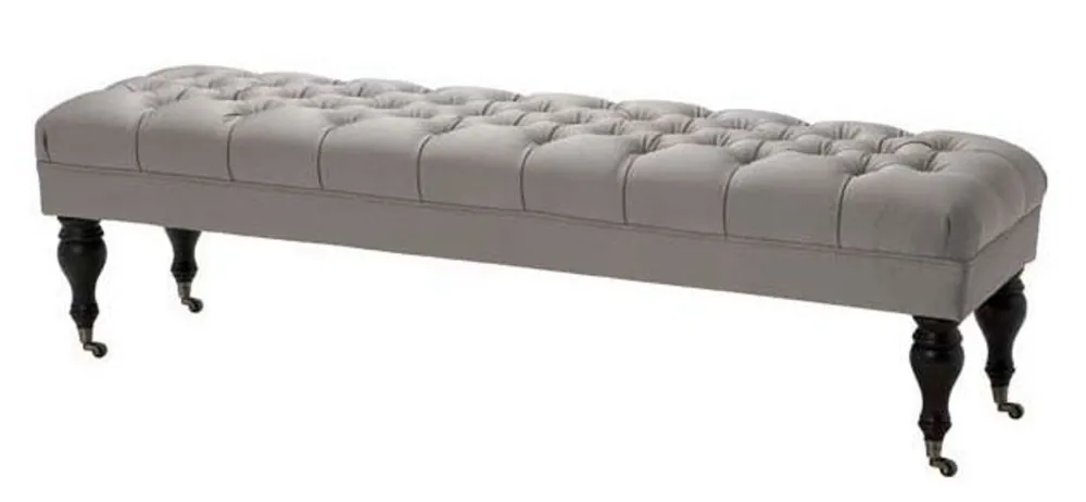 Angebot Casa Padrino luxury seat stool Chesterfield Grey Stool - Furniture Bedroom Living Room - Luxury Collection