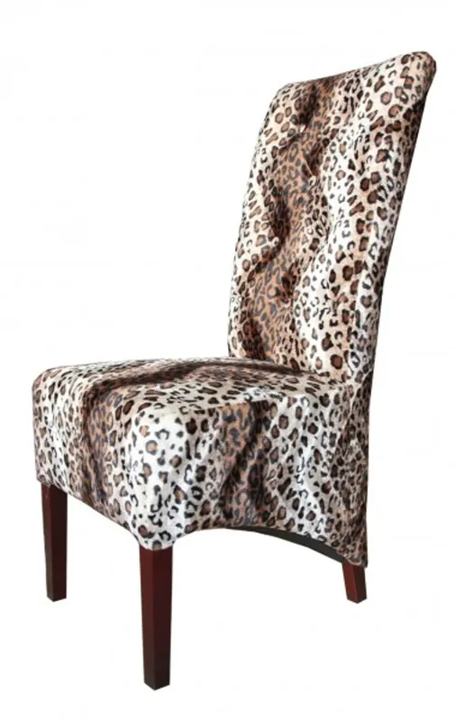 Casa Padrino Limited Edition Designer Chesterfield dining chair Leopard - Club Furniture Super-Preis