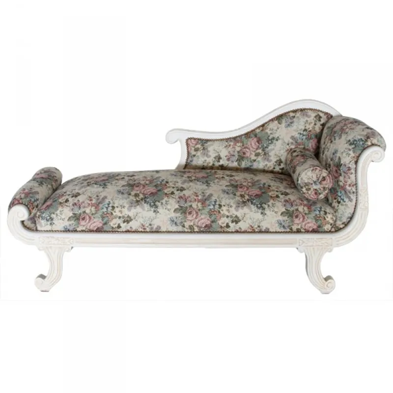 Casa Padrino Baroque chaise longue Model XXL Flower pattern / cream Jetzt Kaufen