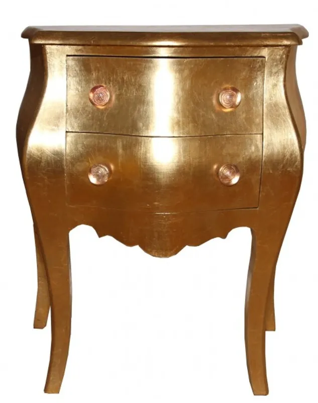 Top-Angebot Casa Padrino Baroque chest of drawers with 2 drawers gold antique look H 76 cm, W 62 cm - bedside table