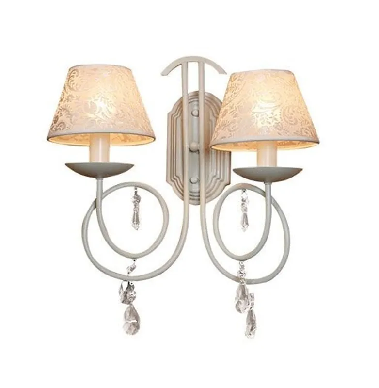 Geprüft Casa Padrino Baroque Wall Light with Crystal Deco, White - light bulb