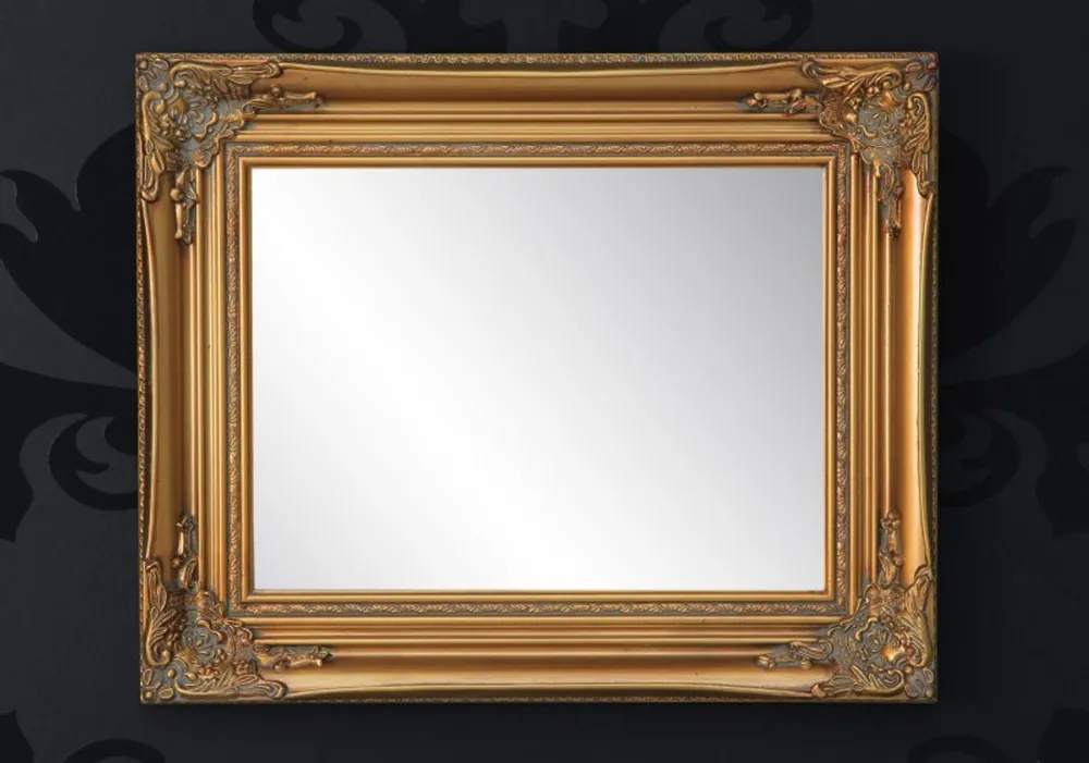 Handmade Baroque wall mirror antique gold, height 55 cm, width 45 cm, depth 4 cm - Noble & Sumptuously Wochenendangebot