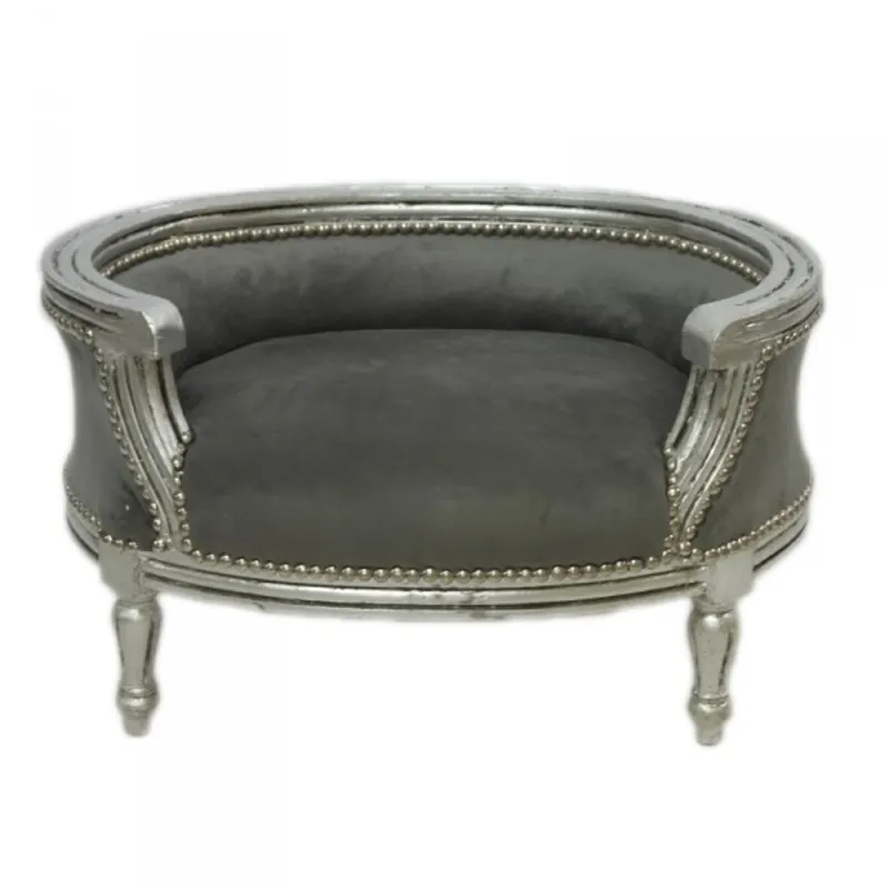 Nur Heute Baroque Cats & Sofa Gray / Silver Dog Bed & Cat Bed