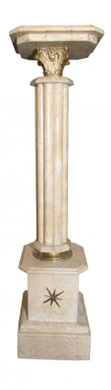 Casa Padrino Baroque marble column height: 107 cm, width 27 cm, depth: 26 cm - marble column Finale Aktion