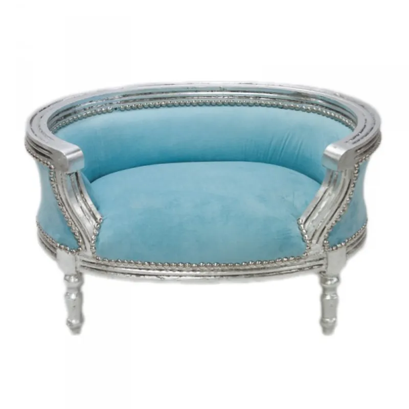 Baroque Cats & Sofa Blue / Silver Dog Bed & Cat Bed Direktkauf