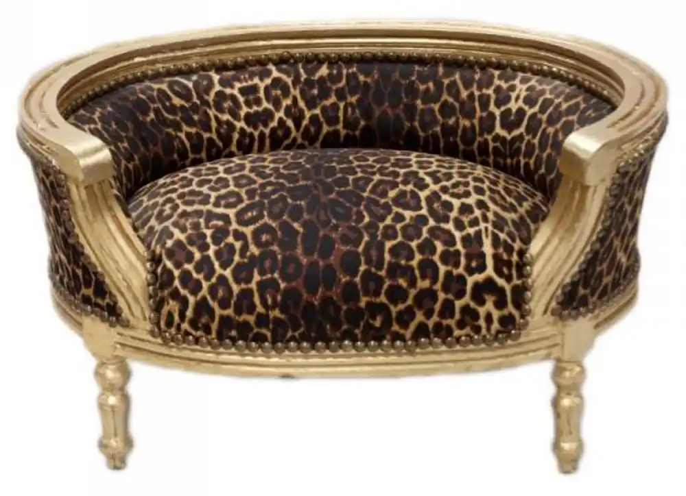Preisknaller Baroque Cats & Sofa Leopard / Gold Dog Bed & Cat Bed