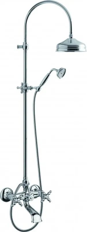 Knallerangebot Luxury Bath Accessories - Art Nouveau Retro shower and bath faucet Chrome - Made in Italy