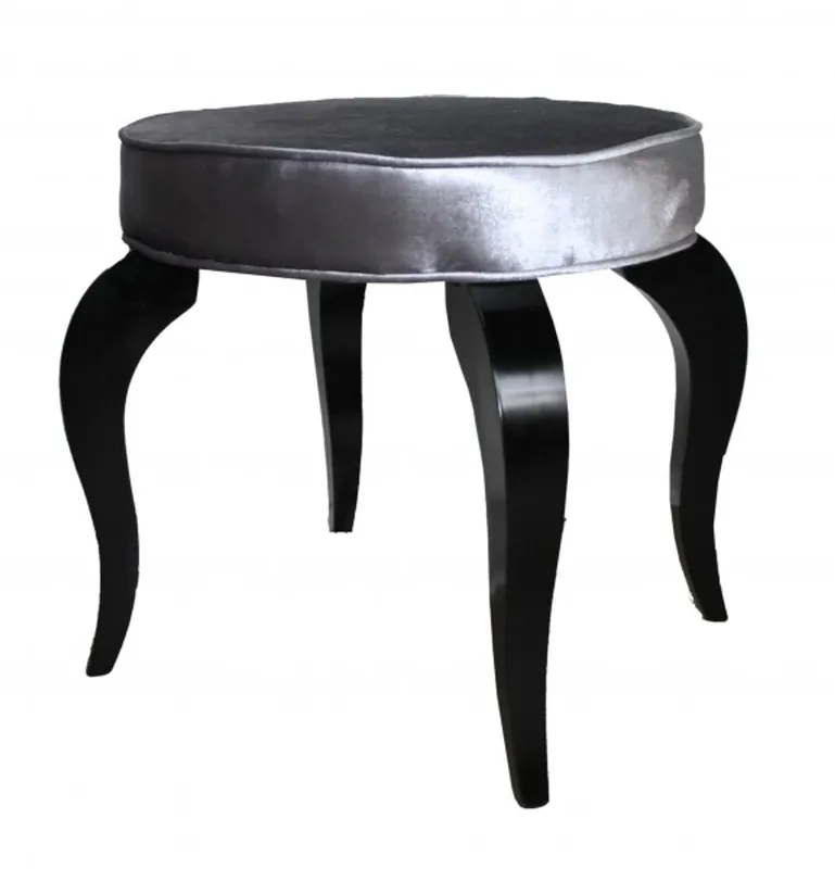Beliebt Casa Padrino Baroque Stool Grey / Black - Designer Round Stool - luxury quality