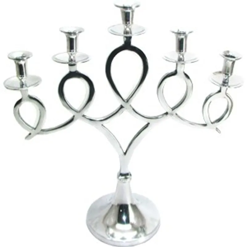 Top-Seller Casa Padrino designer candle holder, candle holder Aluminum Polished, 5 - burner, 55 x 20 x 58cm