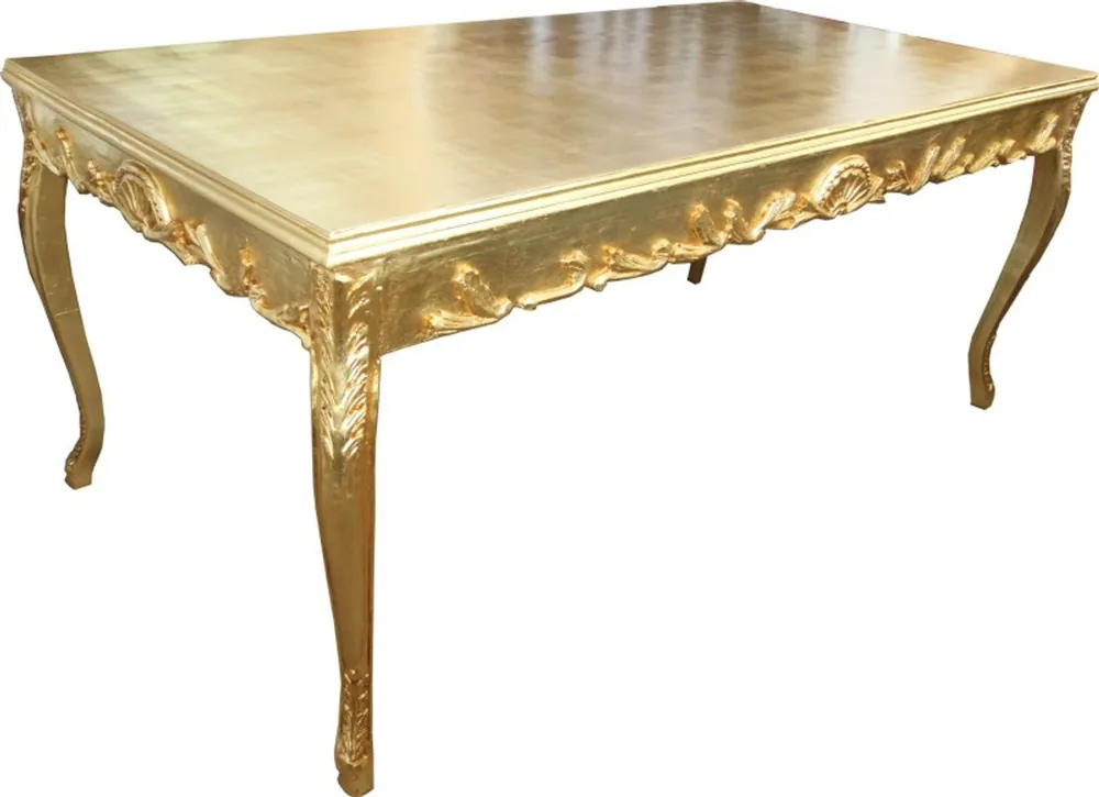 Casa Padrino Baroque Gold dining table 200 x 99 cm Mod2 - dining table - furniture antique style Preisknaller