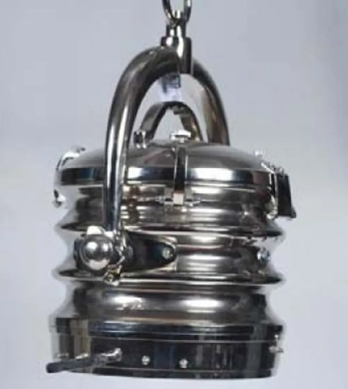 Casa Padrino Industrial hanging lamp Silver Nickel 40 x 40 x 49 cm - Industrial Design Vintage lamp light Nur Heute