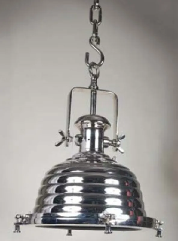Casa Padrino Industrial hanging lamp Silver Nickel 40 x 40 x 53 cm - Industrial Design Vintage lamp light Wochenendangebot