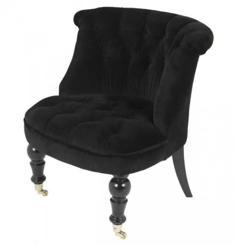 Luxury Baroque Salon Chair Paris Black from the luxury collection of Casa Padrino - Hotel Cafe Restaurant furniture furnishings Solange Der Vorrat Reicht