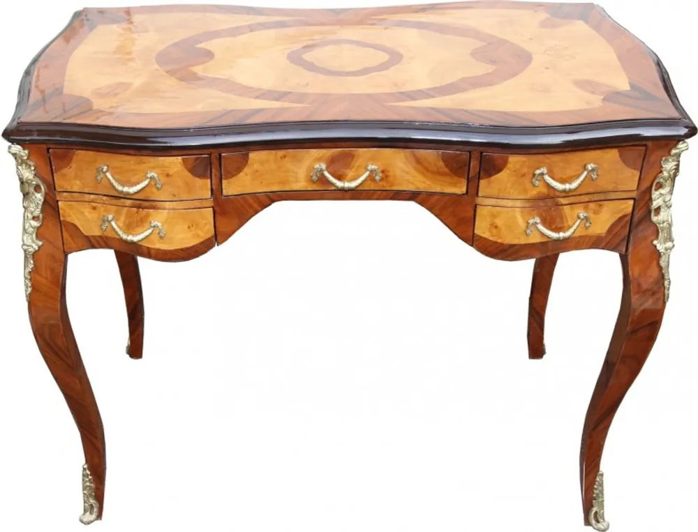 Casa Padrino Baroque luxury desk mahogany burl wood veneer 100 x 80 x 58 cm secretary luxury furniture Meistverkauft