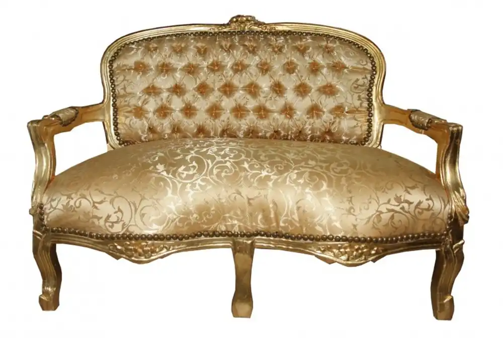 Top-Preis Casa Padrino Baroque Kids Bench Gold Pattern / Gold Antique Style