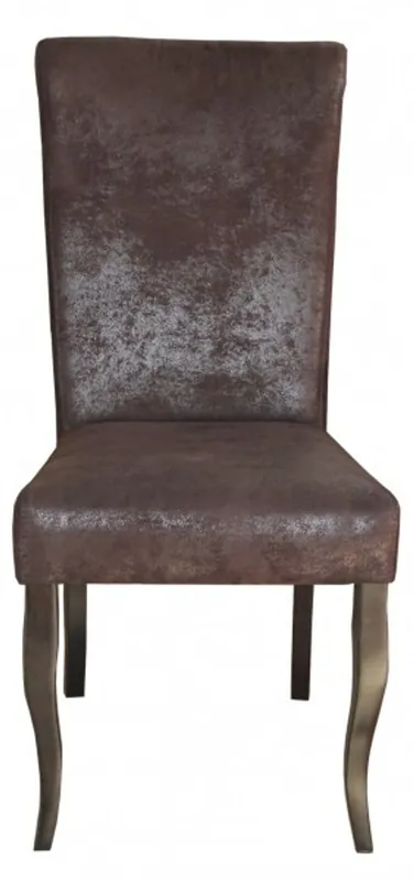 Jetzt Kaufen Casa Padrino Dining Chair Brown / Brown without armrest - Baroque Furniture