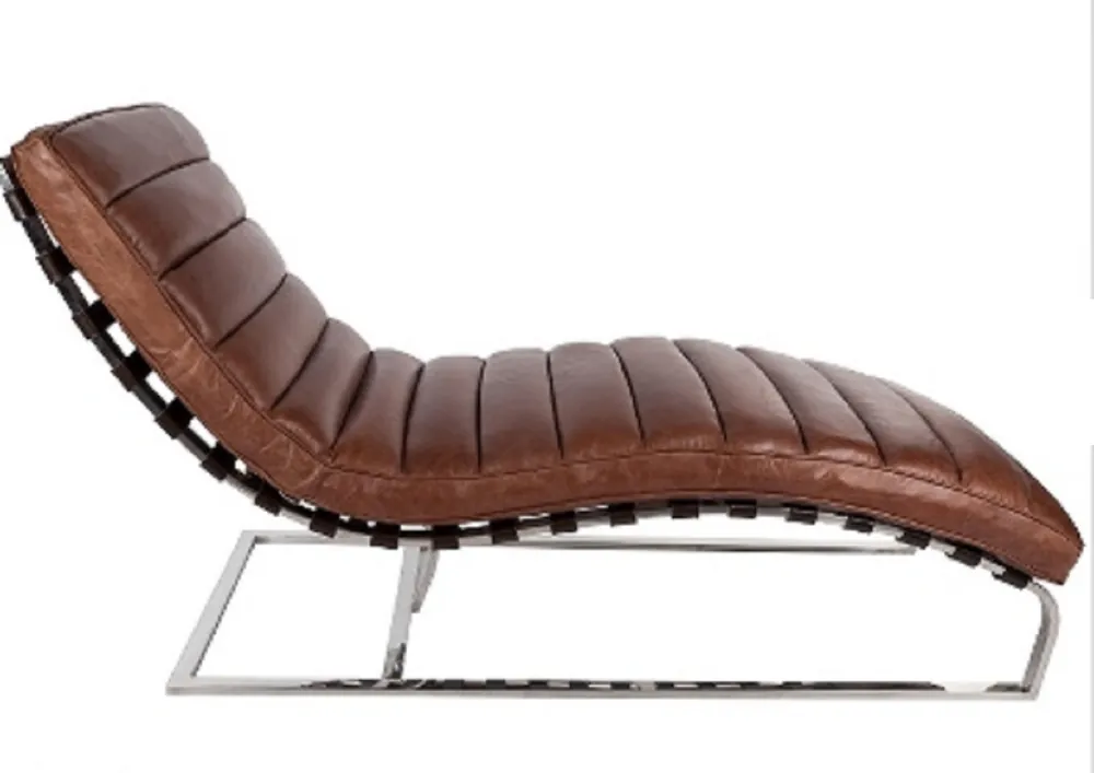 Highlight Casa Padrino Luxury Real Leather Vintage Oviedo couch / chair Brown - leather armchairs Art deco lounge reclining chair