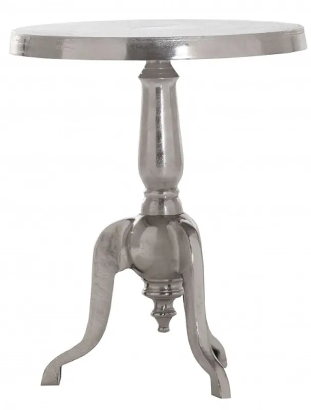 Nur Heute Casa Padrino aluminum solid table height: 63 cm, diameter 51 cm - Table - Aluminum Finish