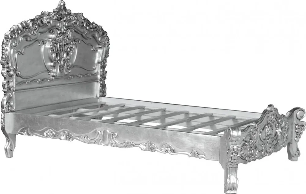 Baroque bed Pure Baroque silver 160 x 200 cm from the luxury collection of Casa Padrino Angebot