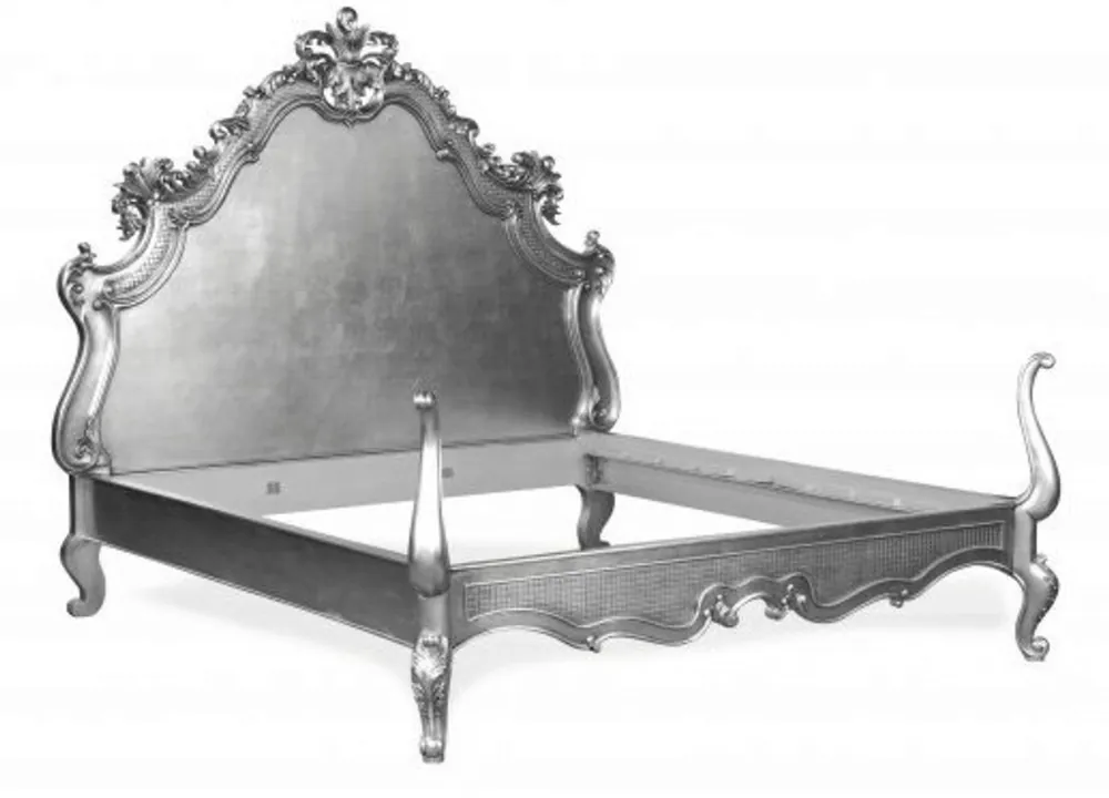 Sale Baroque bed Lusso Superior Silver 180 x 200 cm from the luxury collection of Casa Padrino