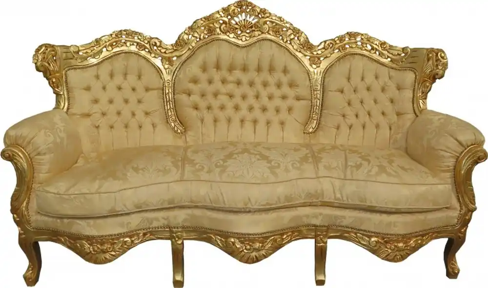 Casa Padrino Baroque Sofa King Bordeaux Red / Gold Mod2 - Furniture Lounge Couch Top-Preis