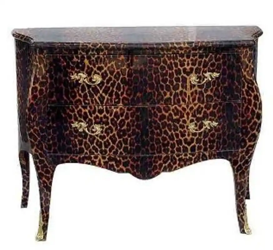 Casa Padrino Barockkommode Leopard 106 cm - Wardrobe Furniture Echt