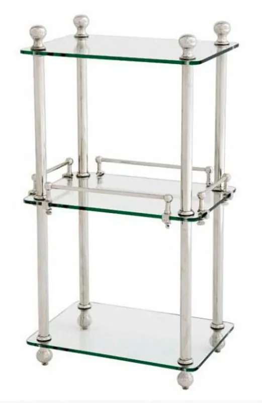 Casa Padrino luxury bathroom shelf cabinet plated - Glass Shelf Bathroom shelf Shelving cabinet glass Jetzt Kaufen