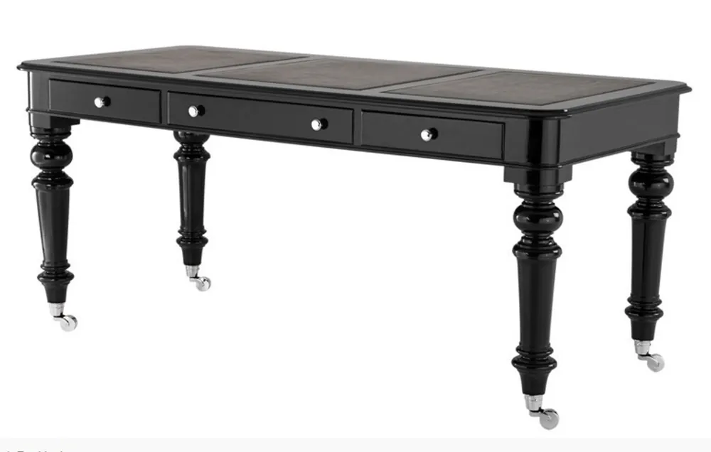 Casa Padrino luxury desk / secretary glossy black piano paint 175 x 80 cm Saisonangebot