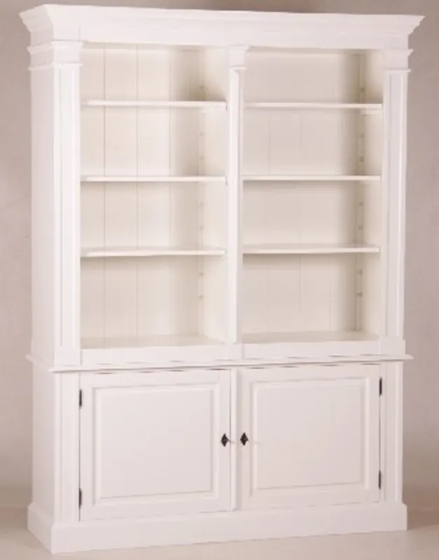 Casa Padrino Shabby Chic Country Style Bookcase White B 160 H 215 cm cabinet Saisonangebot
